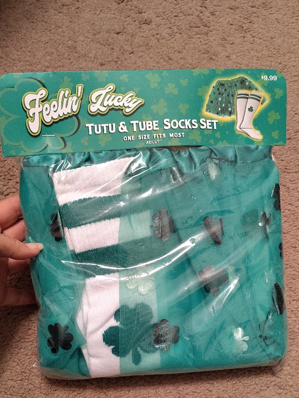 Green Tutu & Tube Socks Set - Women's